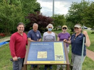Sign introducing tour of historic Odenton